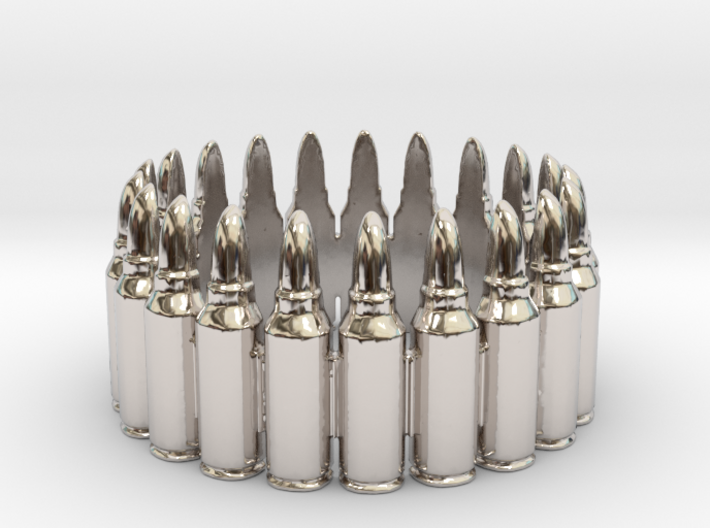 7.62x39 Bullet Round Ring #1, Ring Size 10 3d printed