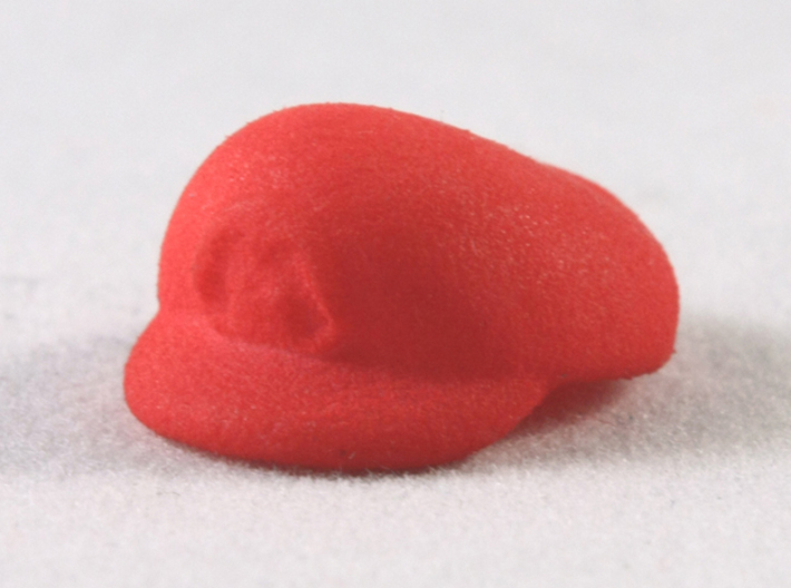 M-Plumber Cap 3d printed Red Strong &amp; Flexible Polished