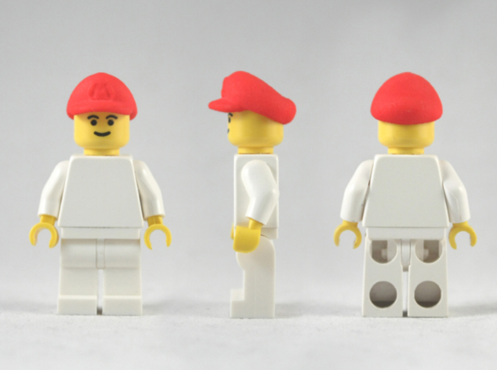 M-Plumber Cap 3d printed Red Strong & Flexible Polished