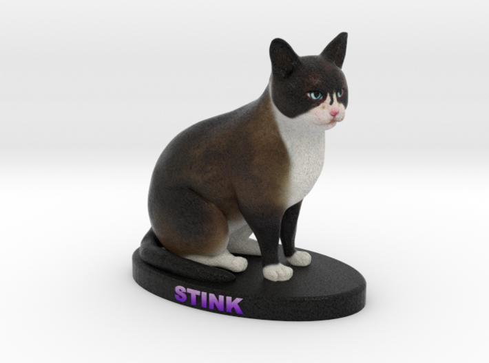 Custom Cat Figurine - Stink 3d printed
