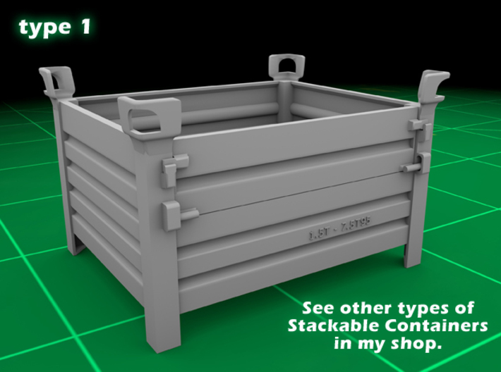 Stackable Container Type1 (1x) 3d printed 
