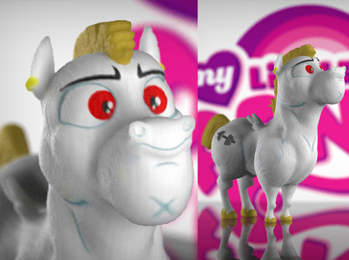 My Little Pony - Bulk Biceps 3d printed Bulk Biceps render preview of Full Color Sandstone