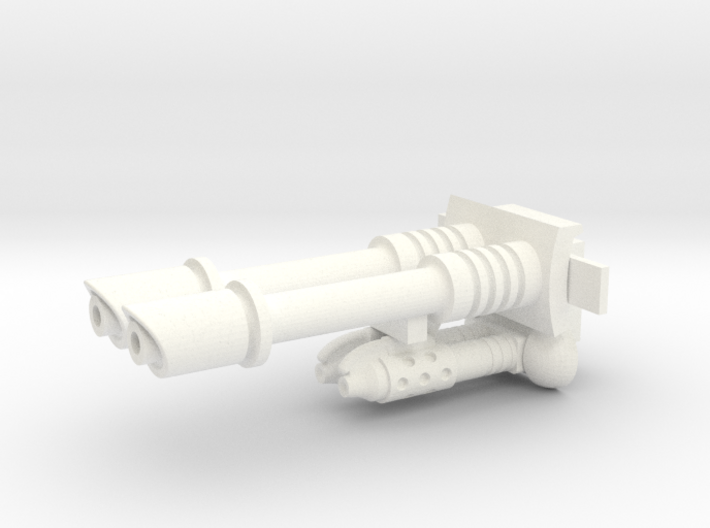Sci-fi twin gun &amp; twin flamehrower 25mm scale 3d printed