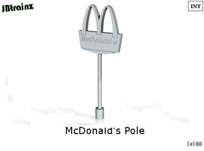 McDonalds pole-5cm (n-scale) 3d printed 