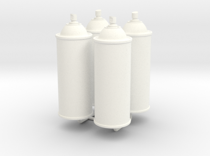 1/6 Scale Spray Cans X4 3d printed
