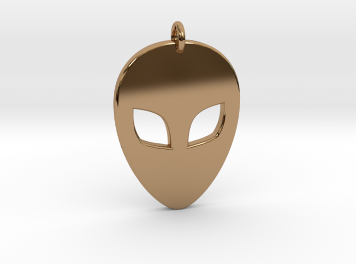 Alien Head Pendant, 3mm Thick. 3d printed