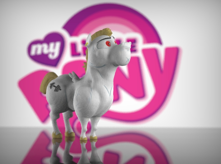 My Little Pony - Bulk Biceps 3d printed Bulk Biceps render preview of Full Color Sandstone