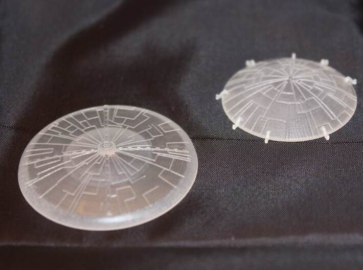 GALACTIKA SALZO SET TWO DOMES 3d printed The two domes in Frosted Ultra Detail.