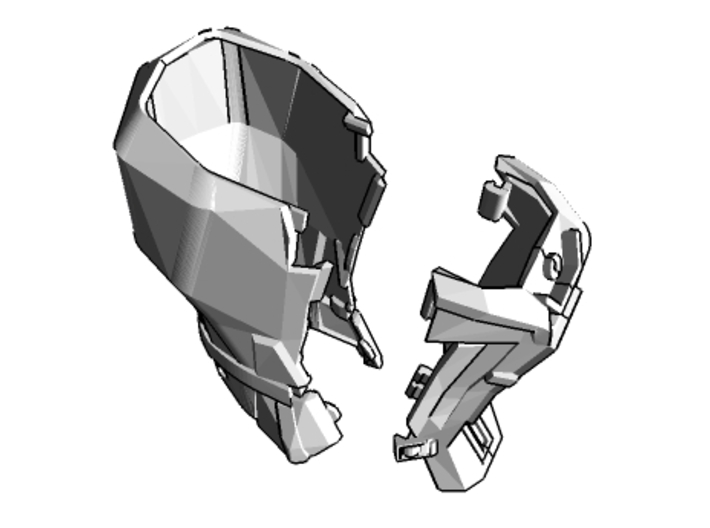 1:6 Sci-Fi Shin Armor 1 pair 3d printed 