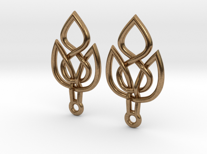 Celtic Knot Leaf Earrings 3d printed
