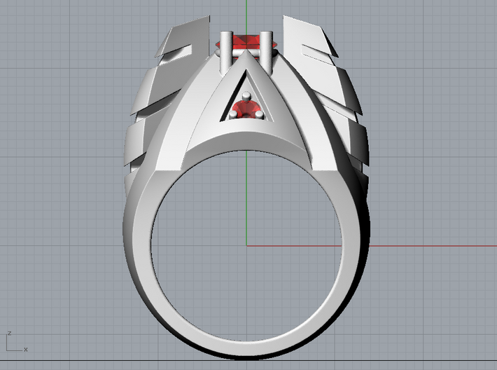 Phoenix Ring - Size 12 (21.49 mm) 3d printed 