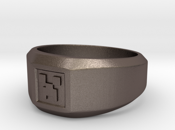 Creeper Signet Ring (Size 7 1/2 | 17.7 mm) 3d printed 