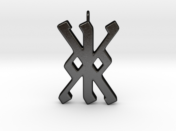 Rune Pendant - Kalc (kk) 3d printed