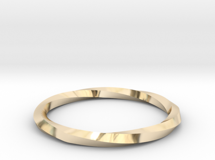 Nurbs Wedding Ring--Size 7.75 3d printed