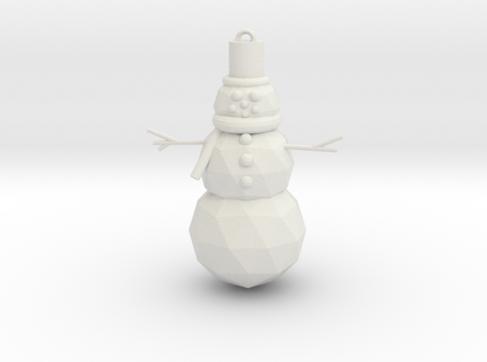 Snowman Ornament 3d printed Snowman Christmas Tree Ornament