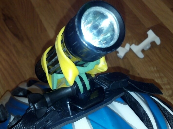 GoPro universal flashlight mount 3d printed 
