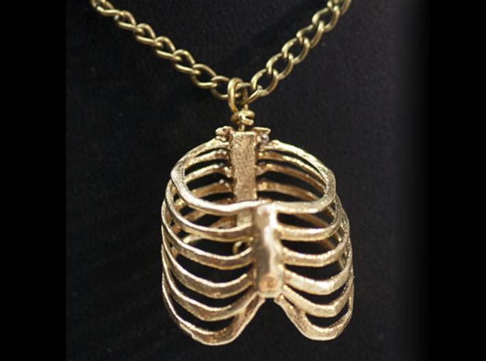 Ribcage Pendant or Finger Ring - 17mm ID 3d printed necklace findings available separately