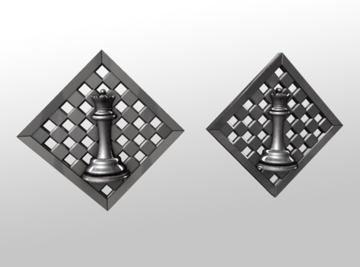 Chess Earrings - Queen 3d printed 