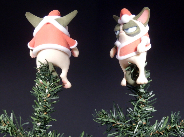 Ho Ho Hum Cat- Christmas Ornament/Tree Topper 3d printed 