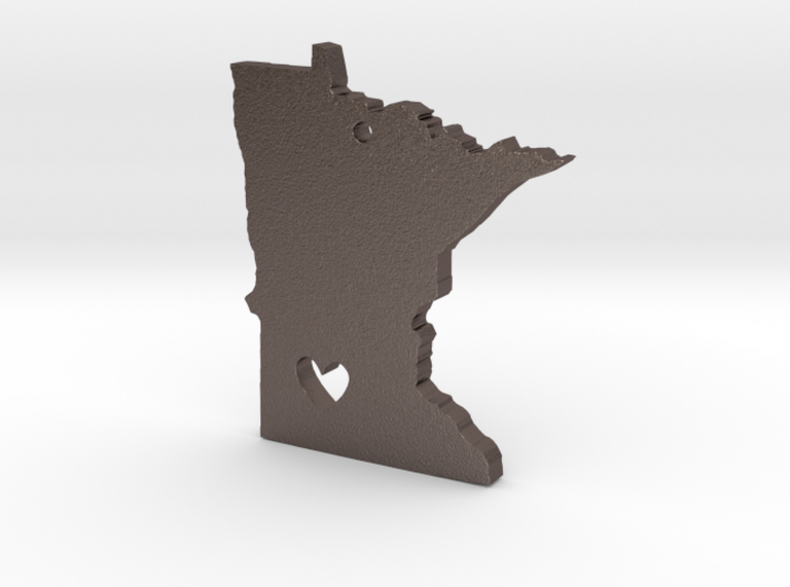 I Love Minnesota Pendant 3d printed