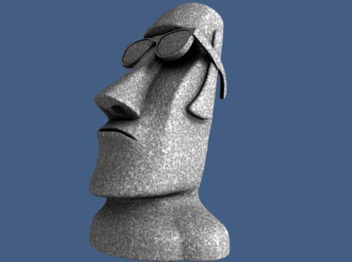 Moai Shades Head Statue 3d printed 