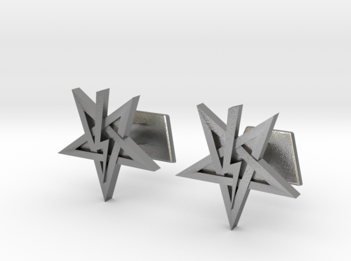 Anton Szandor LaVey's Sigil Cufflinks 3d printed