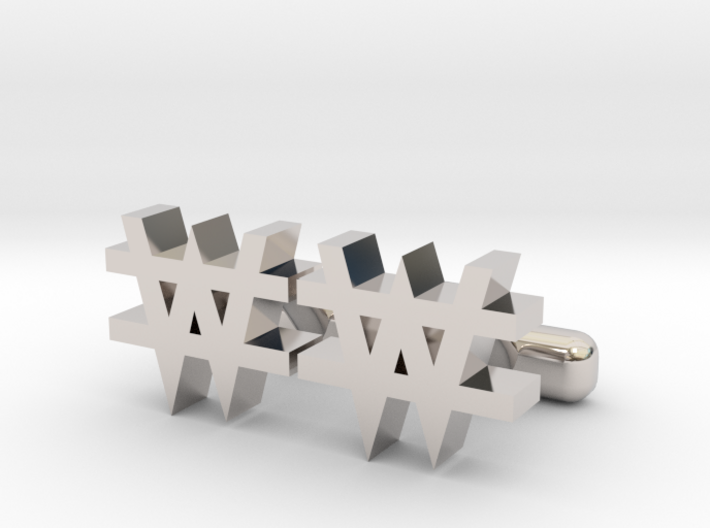 KRW Korean Won Cufflinks, Part of &quot;Currency&quot; Colle 3d printed