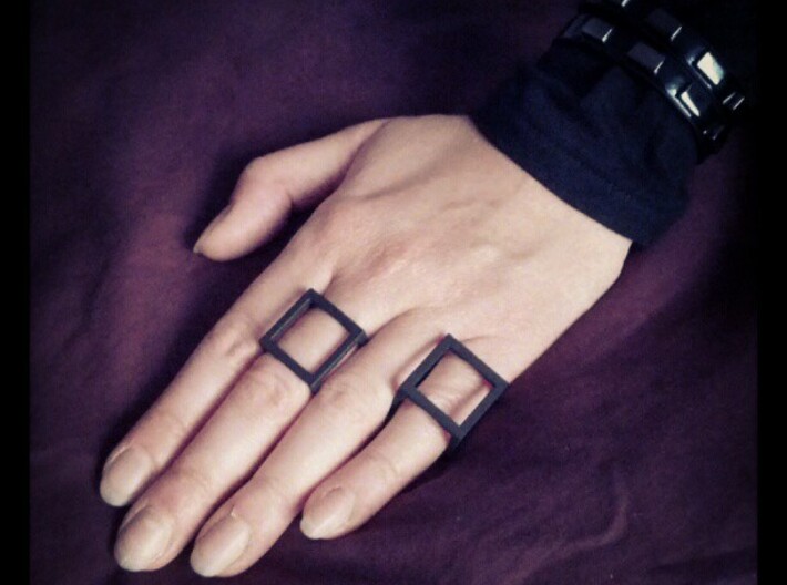cube ring, size us 4 , 45 mm 3d printed diameter size 170 + 143mm