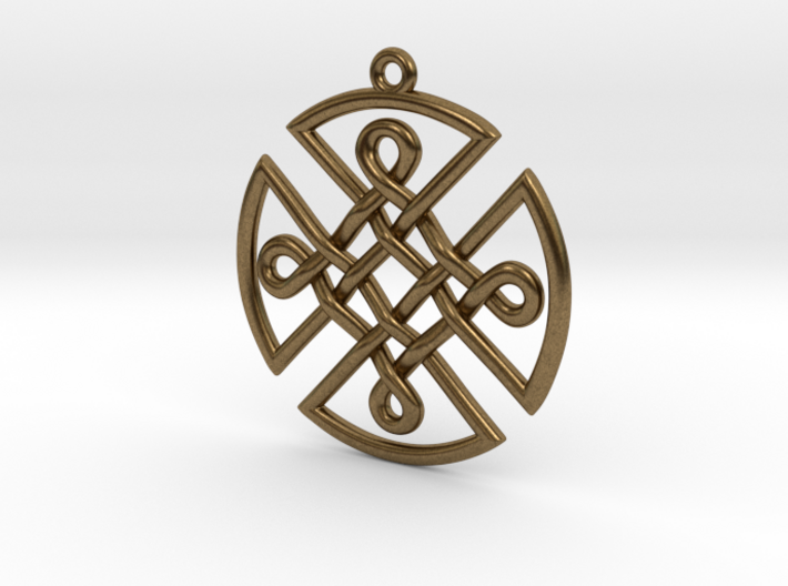 Celtic Shield Pendant 3d printed