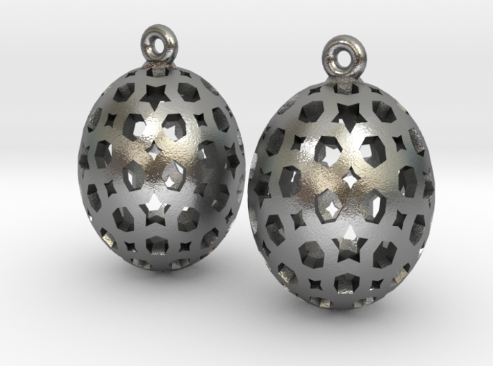 Rhombicosidodegg Earrings 3d printed 