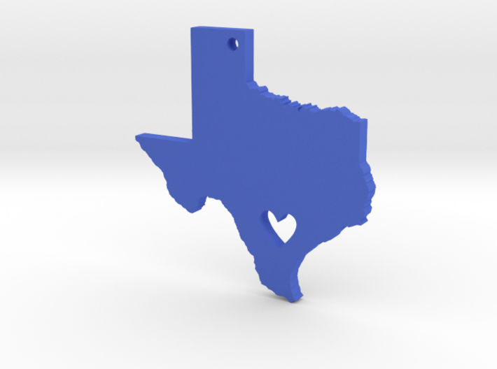 I love Texas Necklace Pendant 3d printed