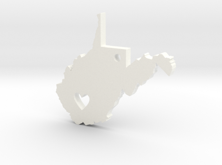 I Heart West Virginia Pendant 3d printed