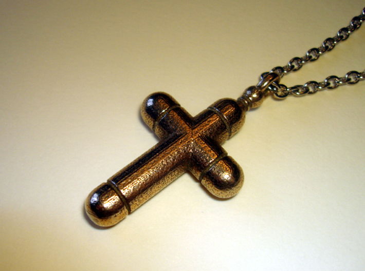 Cross 5 Pendant 3d printed Photo of an actual printed item (chain not included)