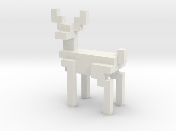Big 8bit reindeer with sharp corners 3d printed