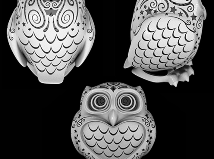 Stelliform Owl 3d printed 