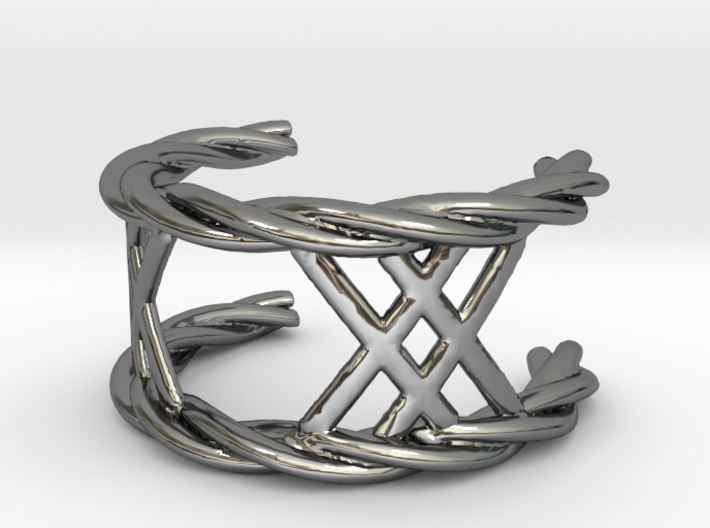 Twisted Lattice Ring (size 13 1/2) 3d printed