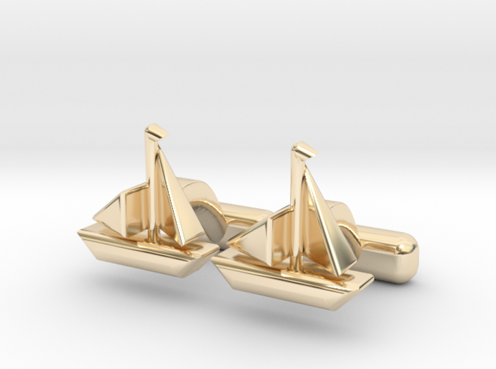 Ship Cufflinks, Part of &quot;Nautical&quot; Collection 3d printed