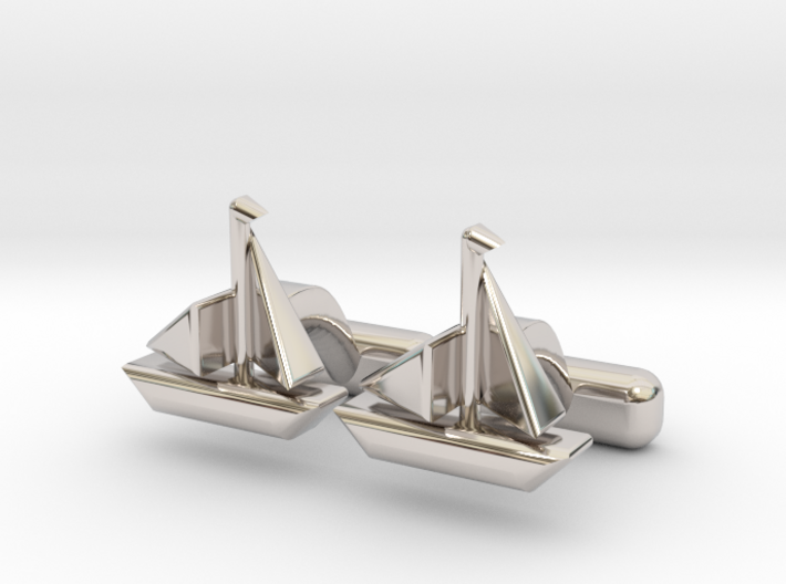 Ship Cufflinks, Part of &quot;Nautical&quot; Collection 3d printed