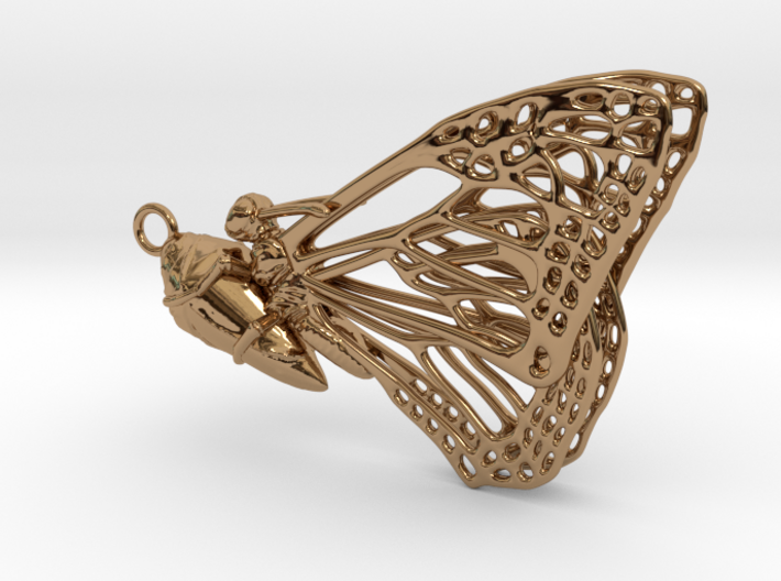 Butterfly Cocoon pendant 3d printed 