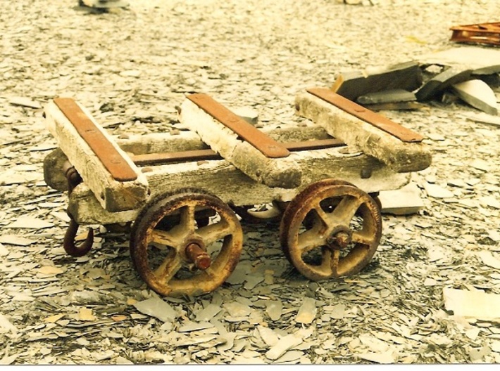 Slab Wagon Double-Flanged Wheels and Axleboxes 3d printed 
