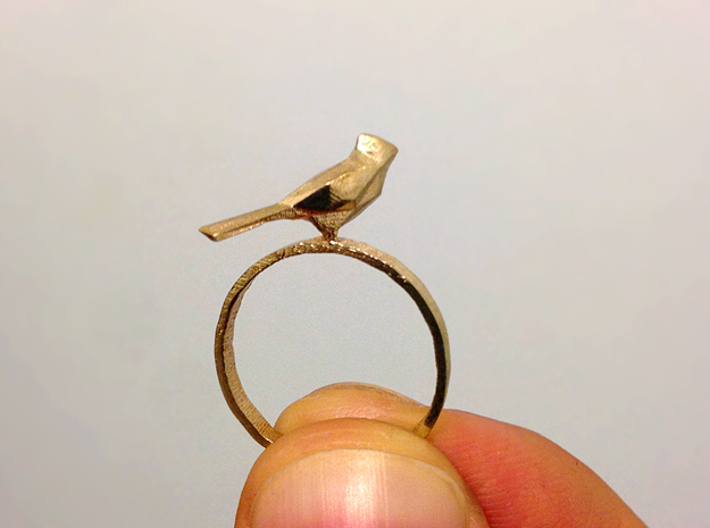 Poly Bird Ring 6 3d printed
