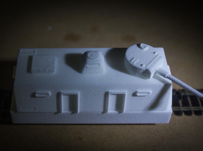 Turret, European #1 (n-scale) 3d printed Direct fire gun ready for action. Units yet to be painted.