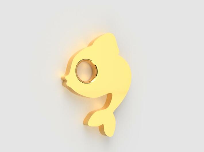 FISH OF LOVE (Pendant or Earring) 3d printed 