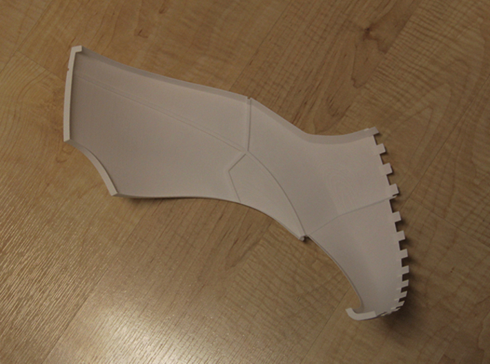 Iron Man Pelvis Armor, Front Left (Part 1 of 5) 3d printed Actual 3D Print (Inner Side)