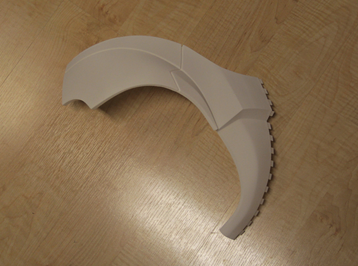Iron Man Pelvis Armor, Front Right (Part 2 of 5) 3d printed Actual 3D Print (Outer Side)