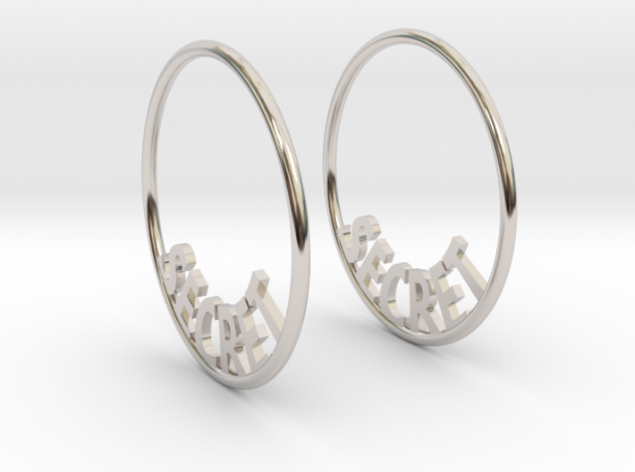 Custom Hoop Earrings - Secret 30mm 3d printed