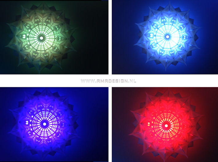 Bahai future world temple ceiling lamp 3d printed 