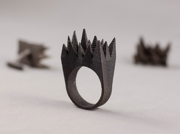 Spikes Ring Size 8 3d printed 