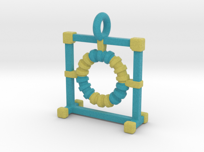 Agility Tire Pendant (Blue Version) 3d printed