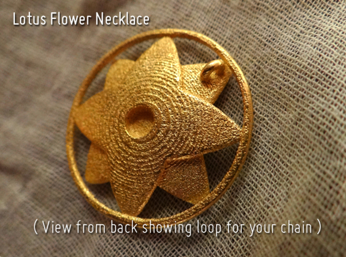 Lotus Flower Necklace 3d printed 